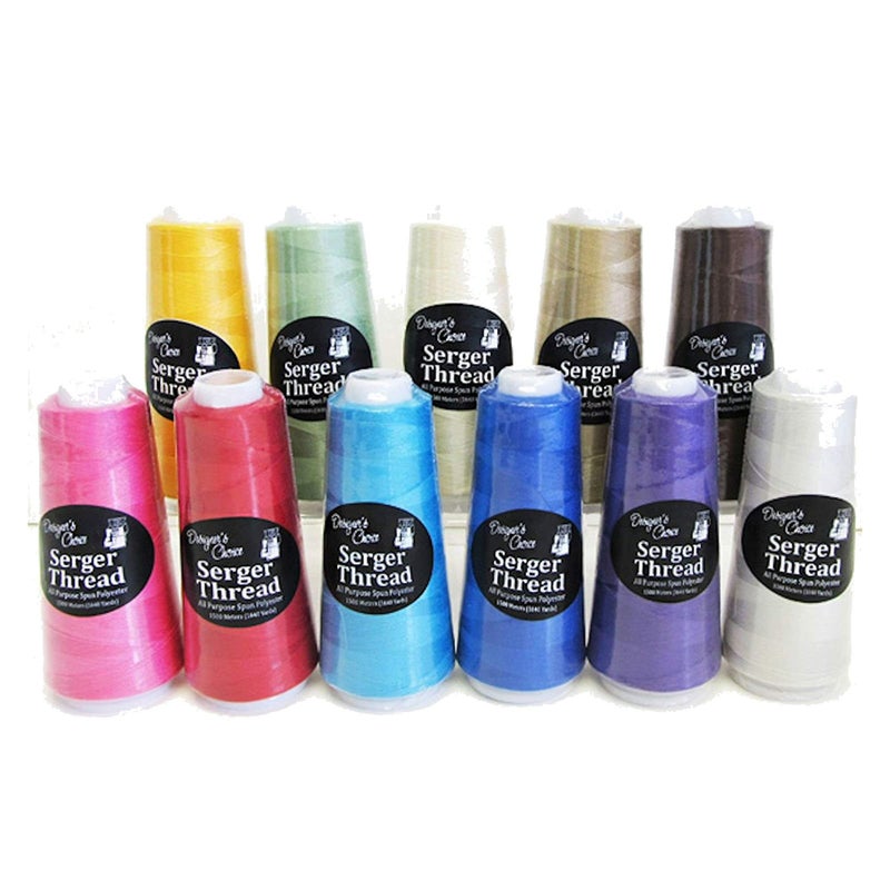 2-Beez Bundle Set of 16 Assorted Colors of Serger Quilting Embroidery Thread Cones - 1500M - Image 2